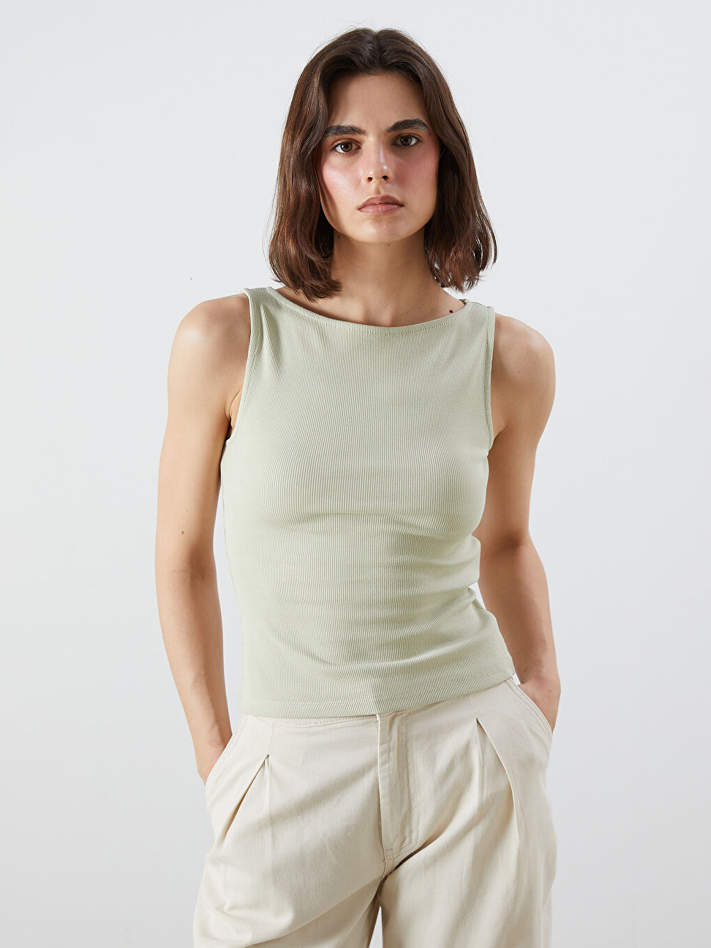 LCW Vision Slash Neck Women's Tank Top -S5QL88Z8-G2U