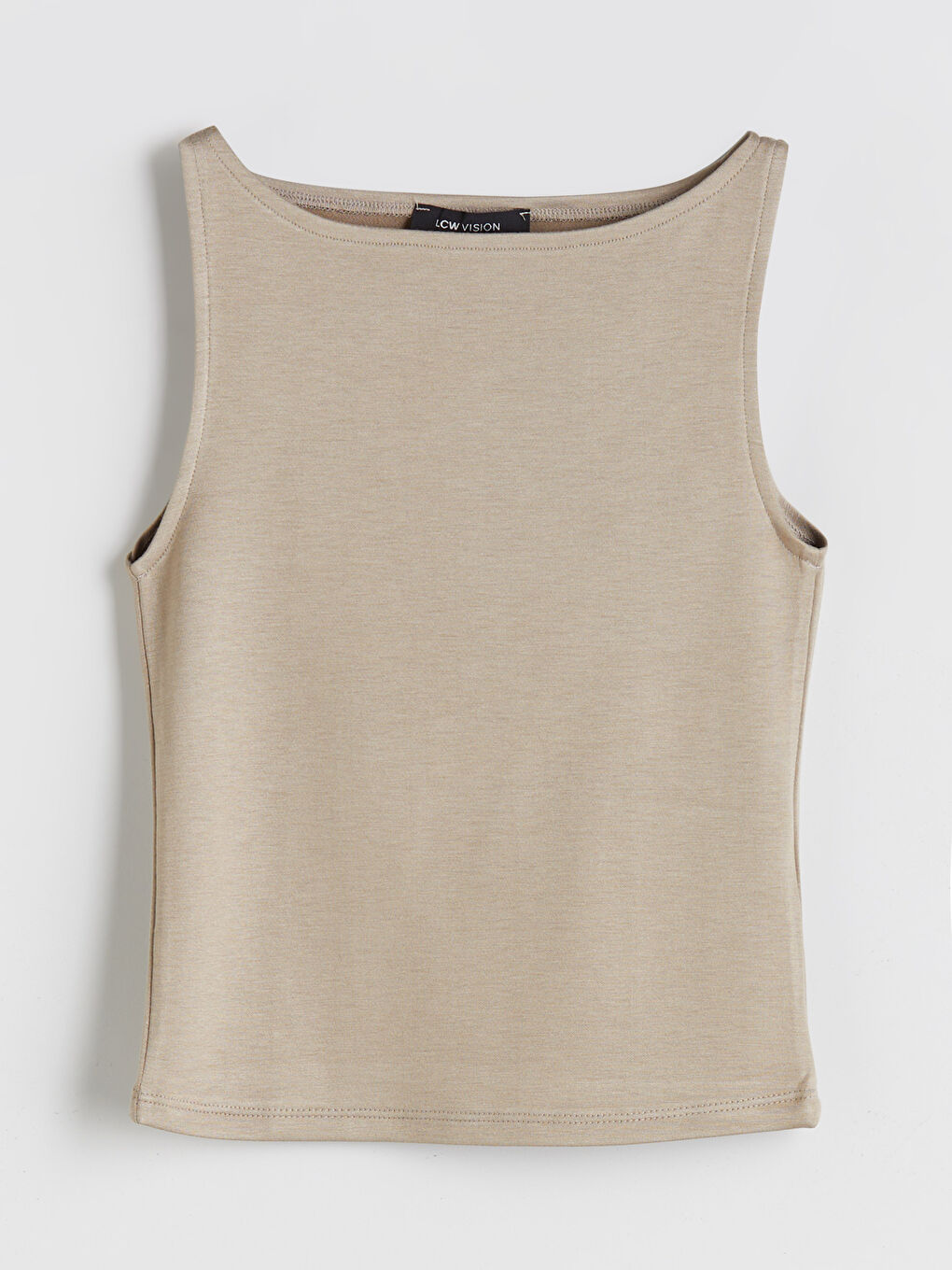 Kahverengi Bisiklet Yaka Kadın Atlet-4