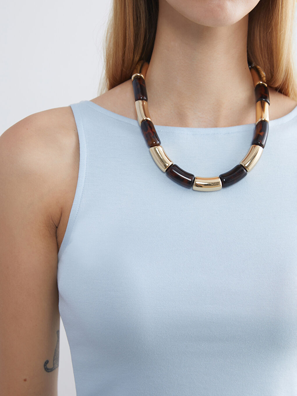 Mavi Bisiklet Yaka Kadın Atlet-2