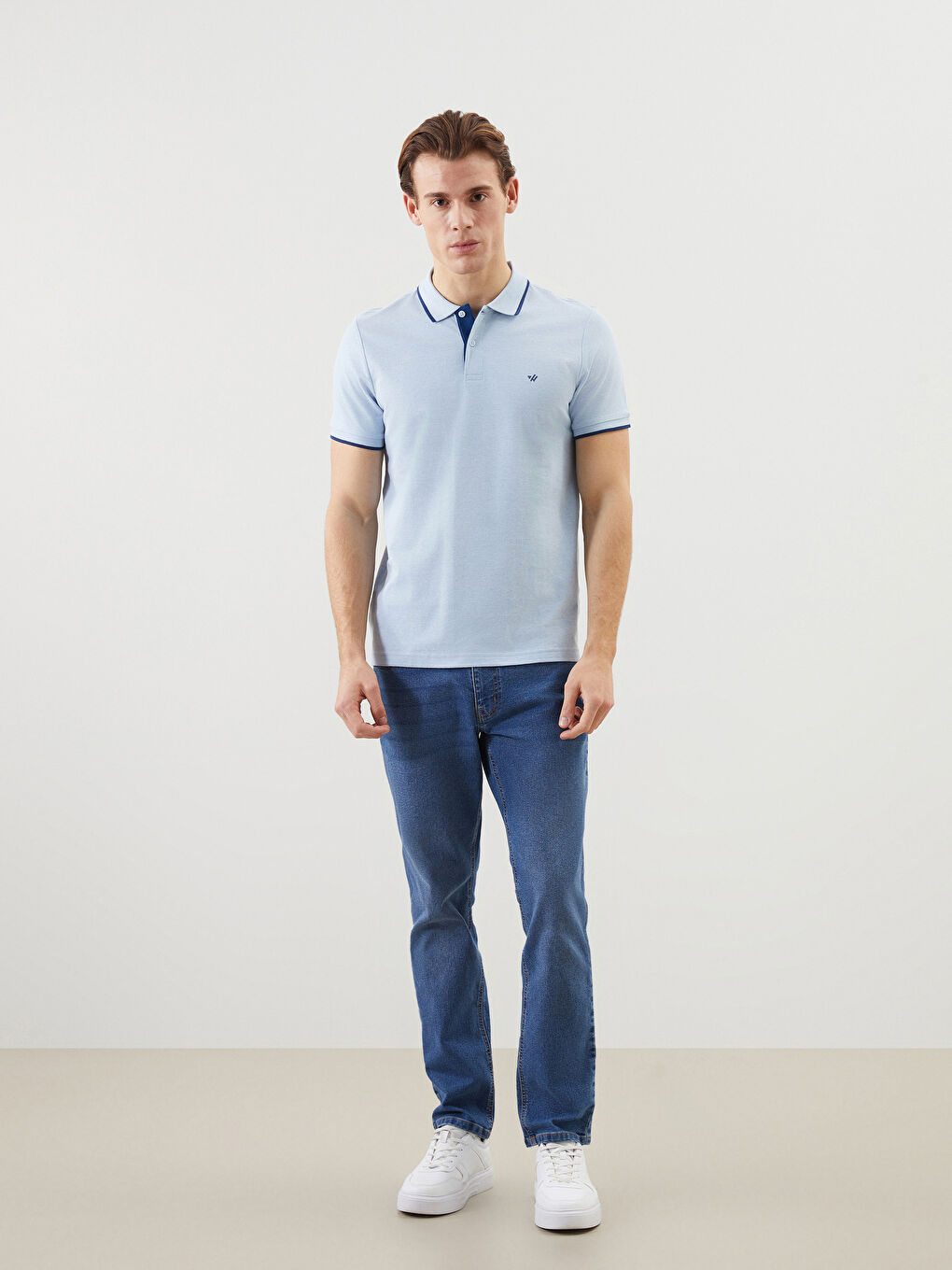 Мужская футболка из пике с воротником-поло-3