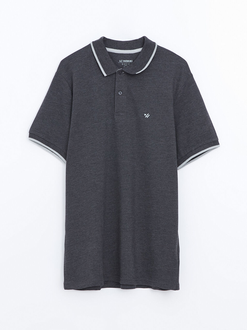 Ерлерге арналған поло жағалы өрнексіз пике футболка-9