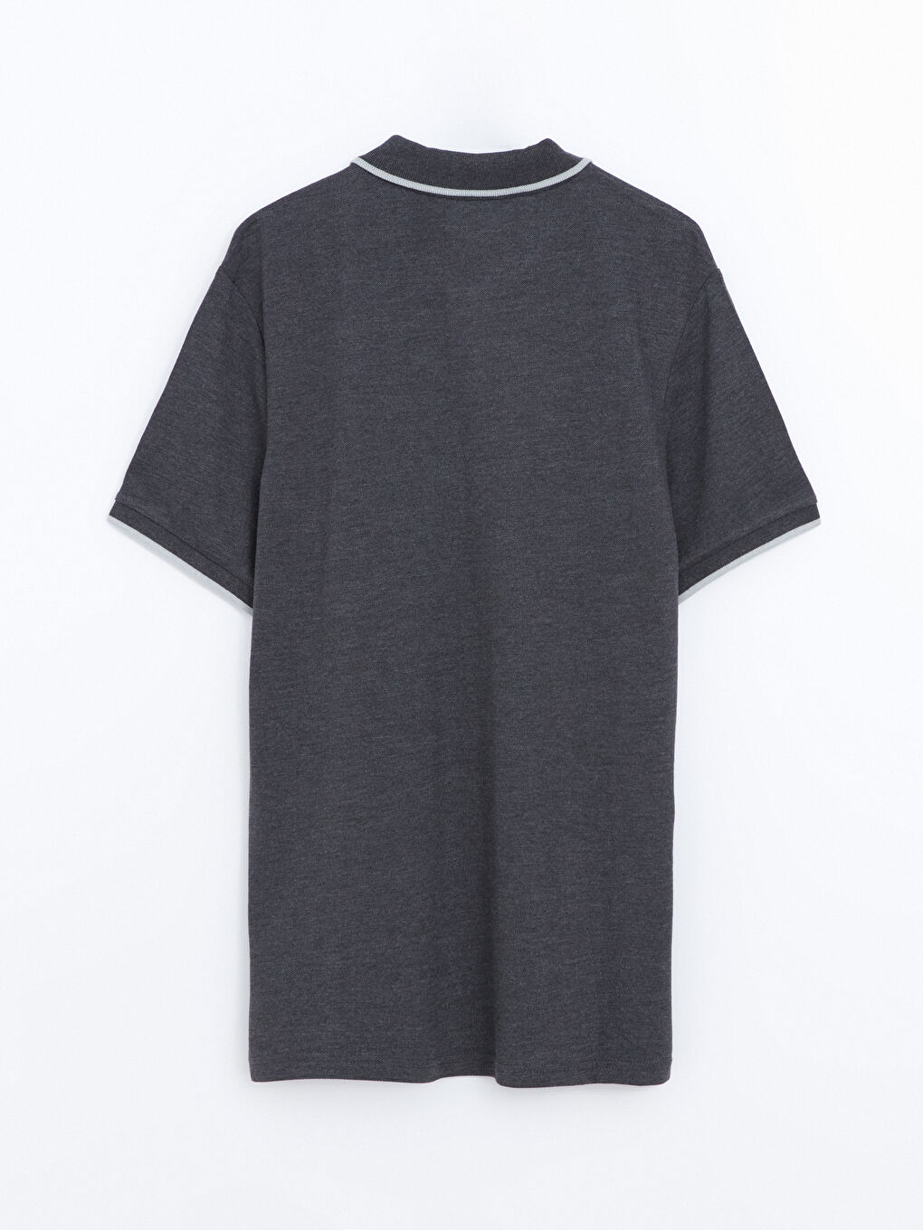 Ерлерге арналған поло жағалы өрнексіз пике футболка-11