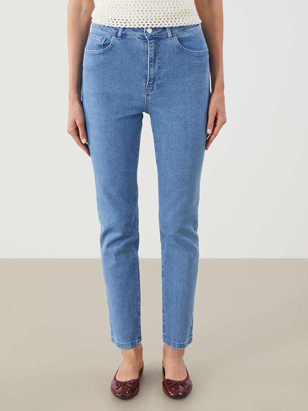 LCW ECO Slim Mom Women's Jeans -S5QM03Z8-311