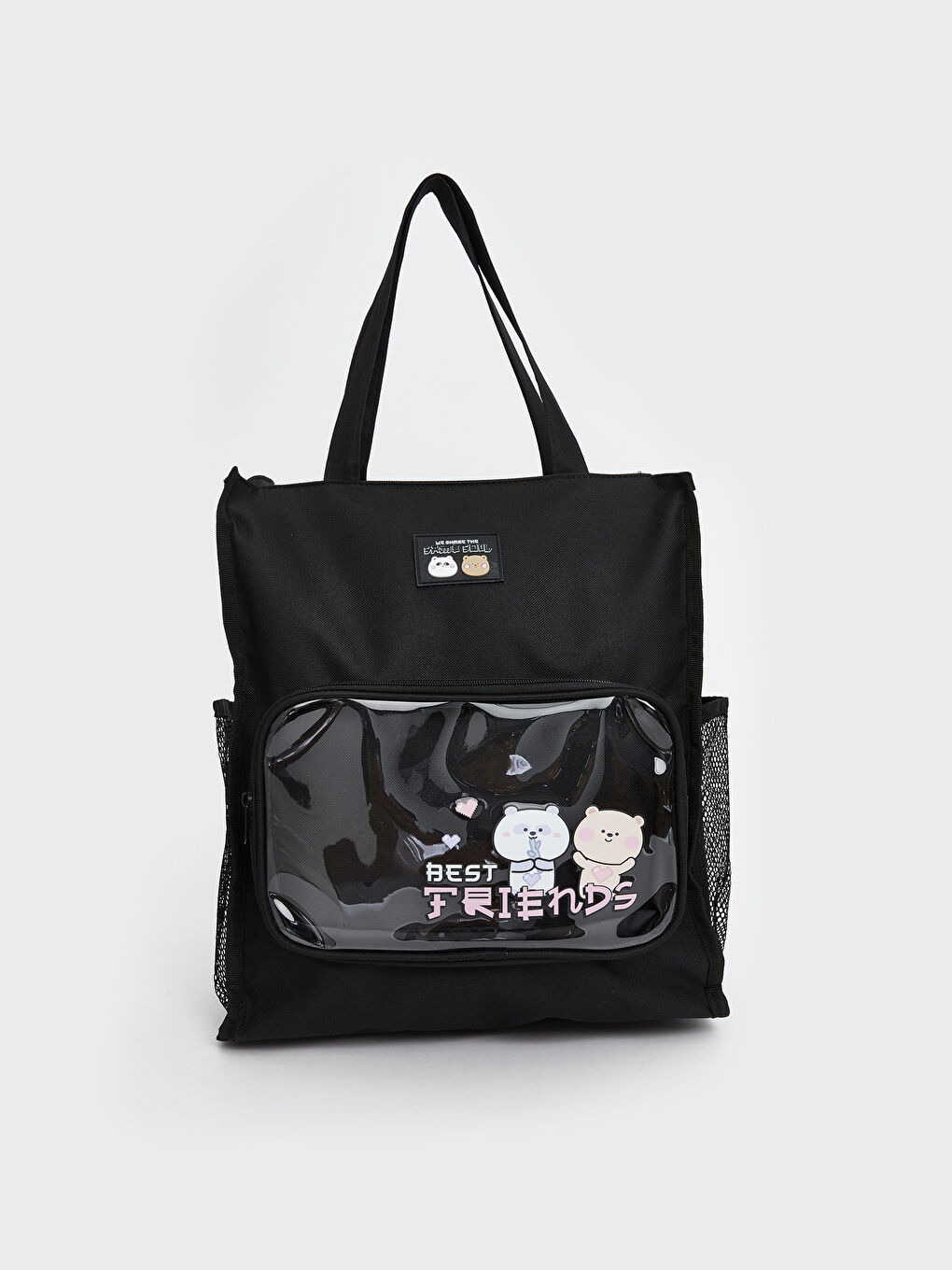 Siyah Baskılı Kadın Kol Çantası