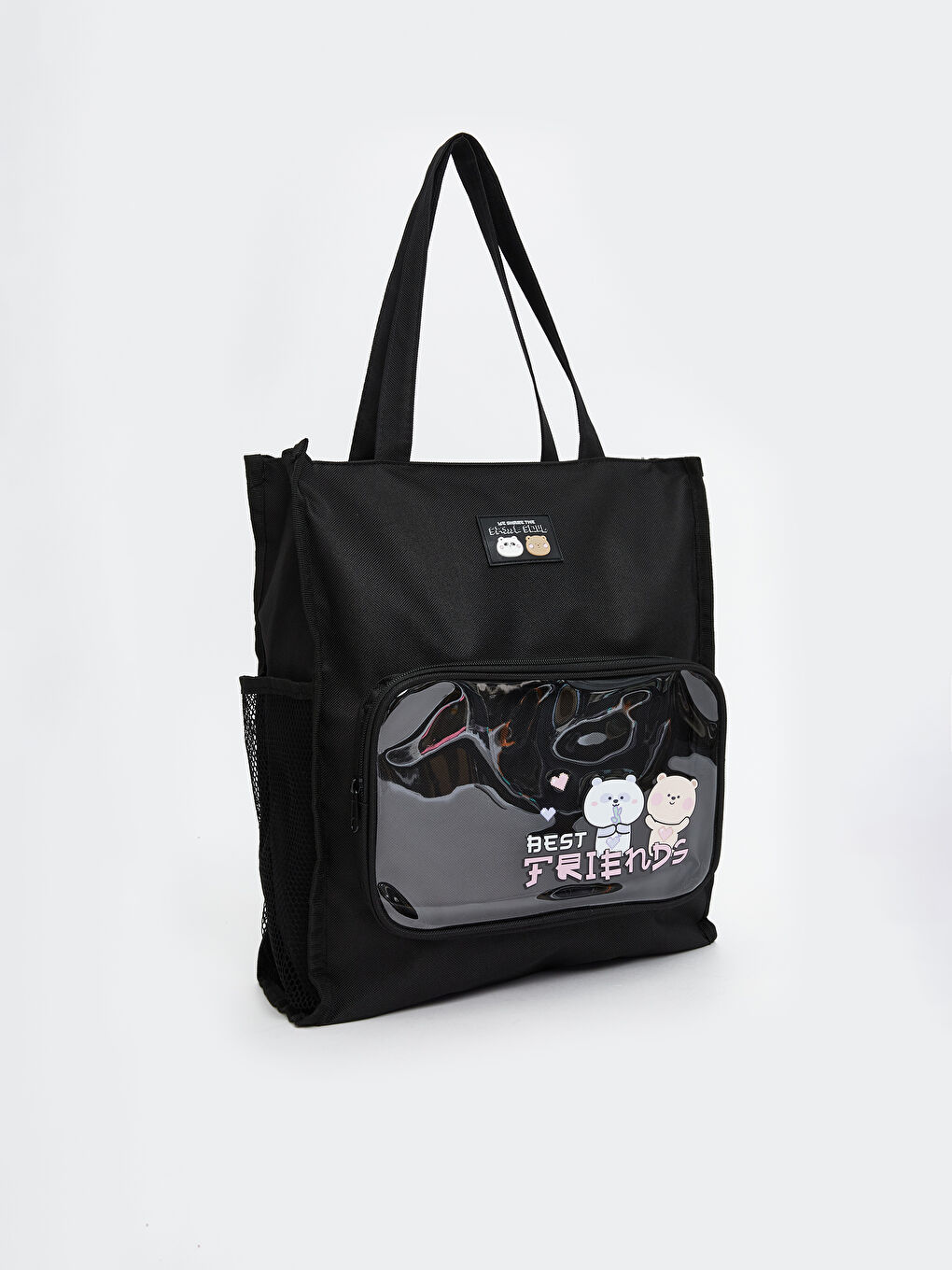 Siyah Baskılı Kadın Kol Çantası-1