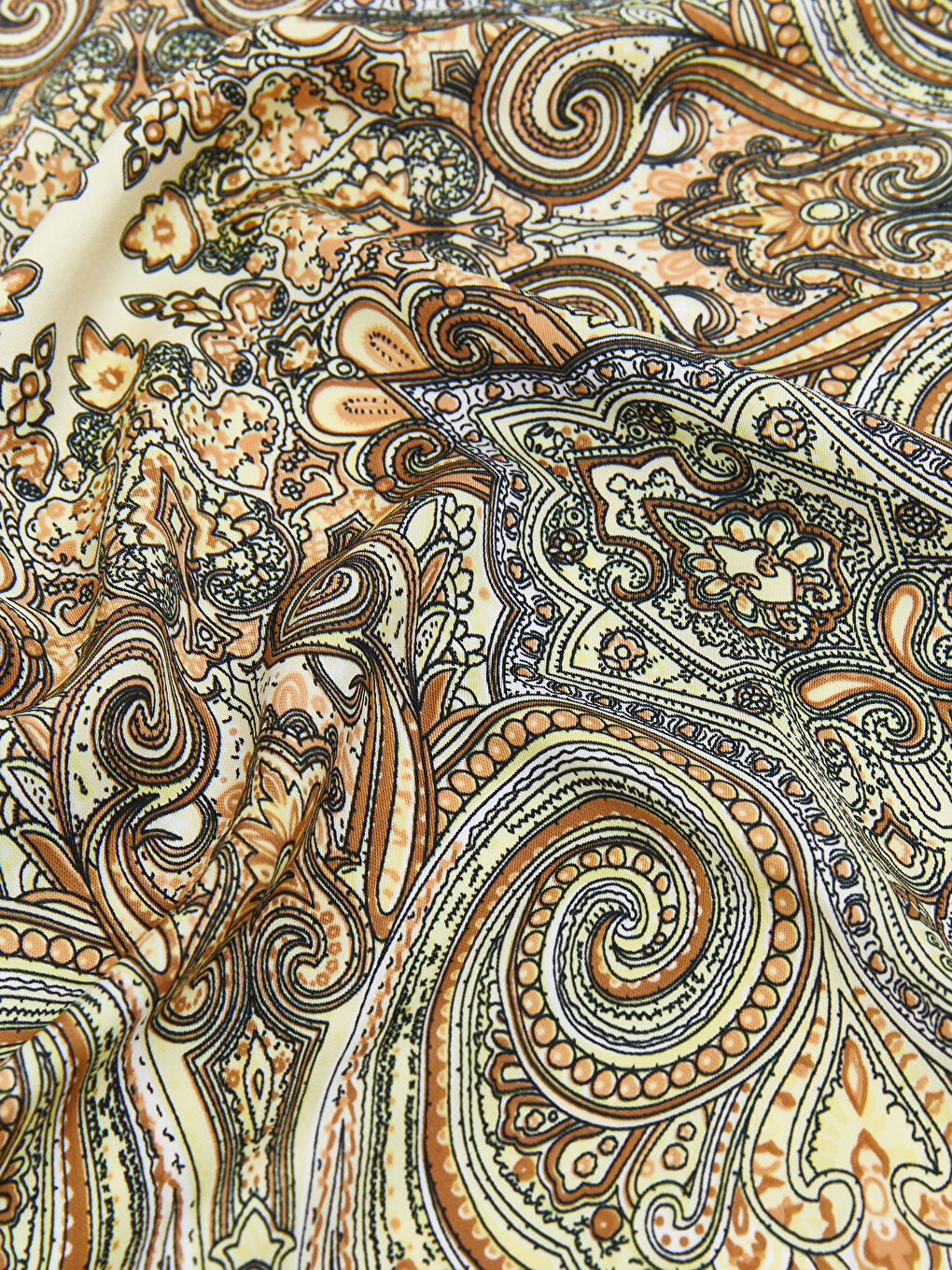 Sarı Desenli Kadın Bandana-3