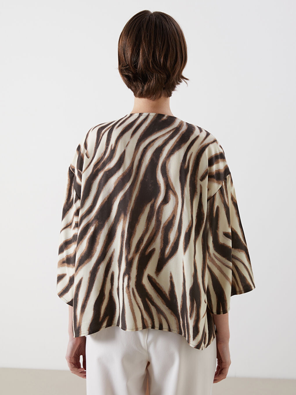 LCW Vision Woman BROWN Kimono -S5QM11Z8-LQY