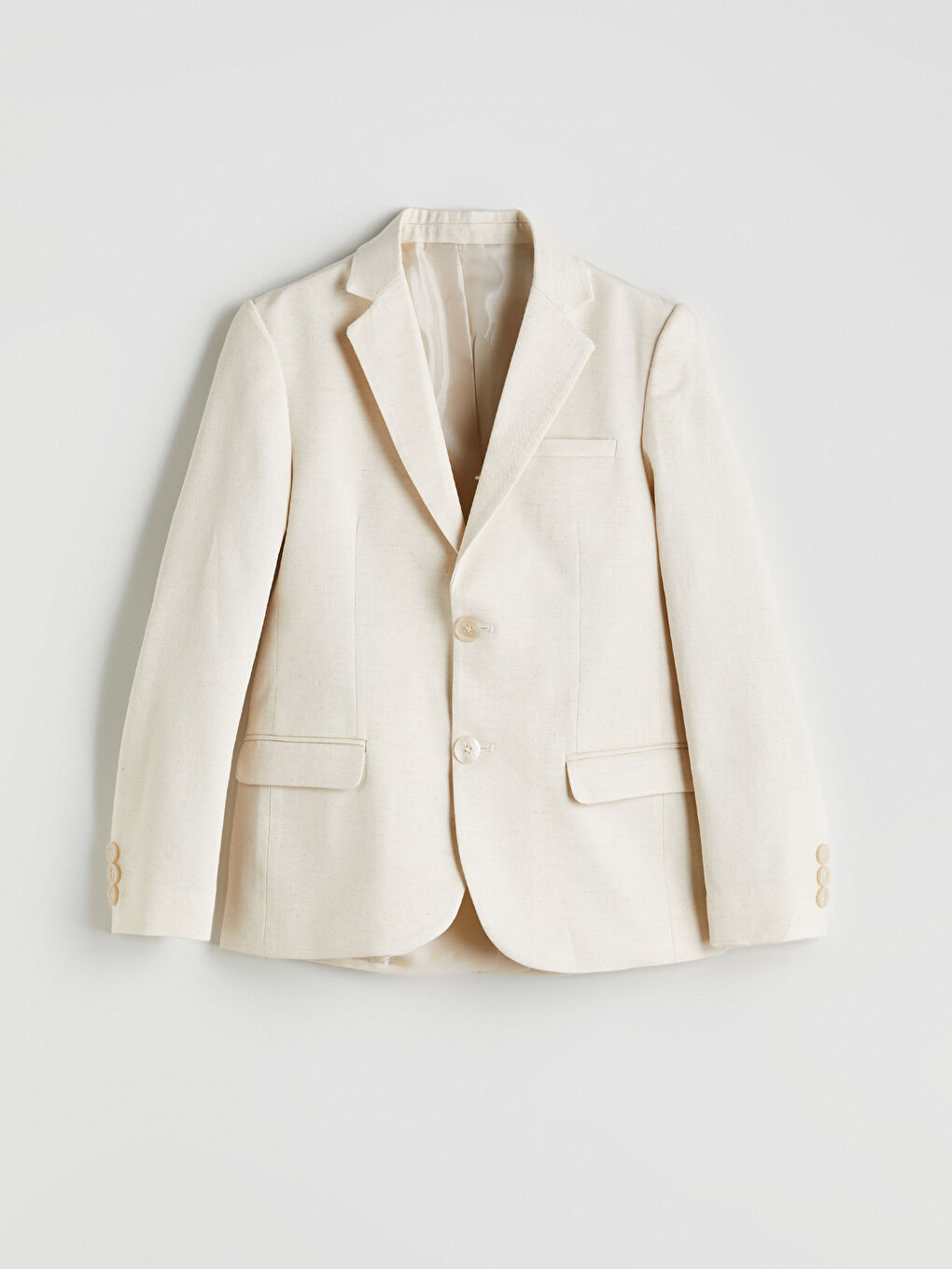 Bej Keten Karışımlı Erkek Çocuk Takım Elbise-1