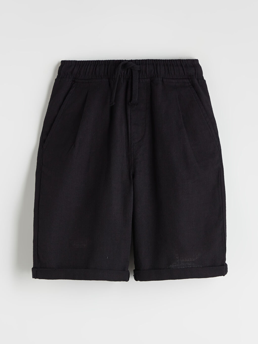 Siyah Beli Lastikli Erkek Çocuk Şort