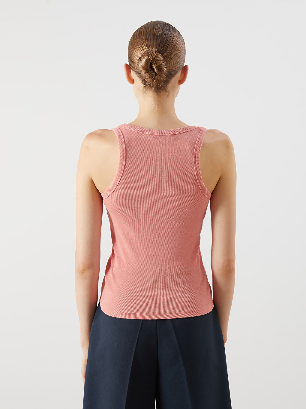 LCW Vision U Neck Textured Women's Tank Top -S5QM31Z8-GQC
