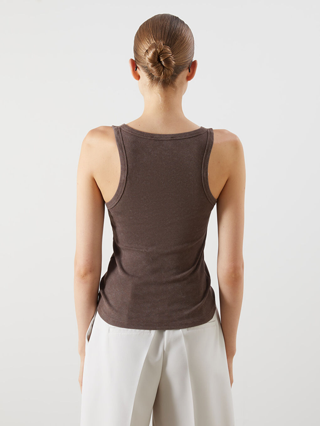 LCW Vision U Neck Textured Women's Tank Top -S5QM31Z8-R3C