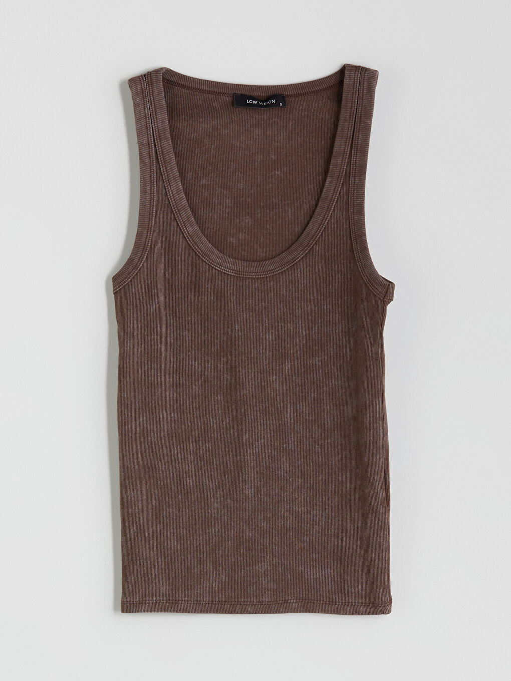 LCW Vision U Neck Textured Women's Tank Top -S5QM31Z8-R3C