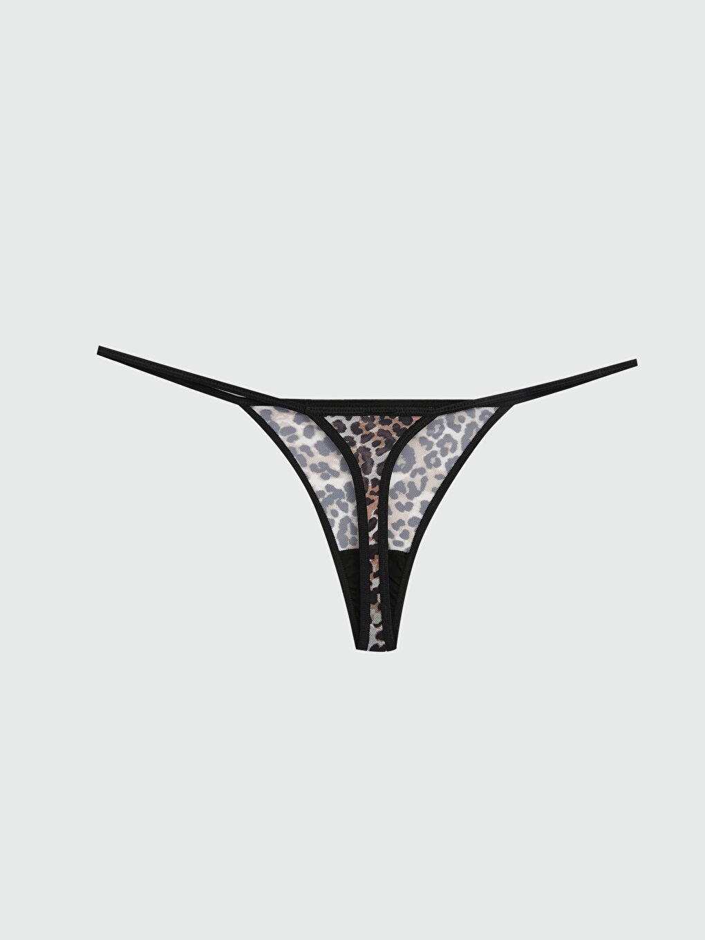 Leopard Print Fancy Thong Knickers -S5QM59Z8-LQY