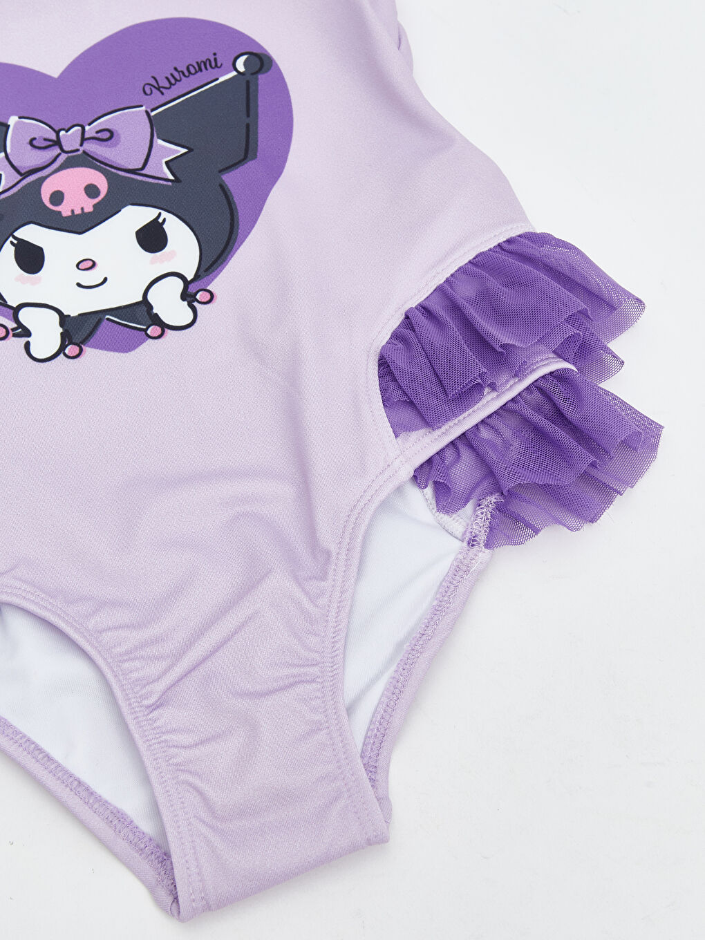 Lila Kuromi Baskılı Kız Çocuk Mayo-2