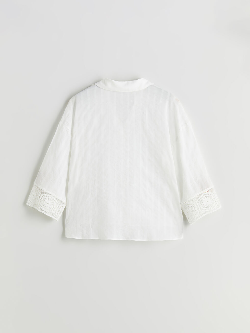 Crochet Detailed Oversize Women's Shirt -S5QM65Z8-R9J