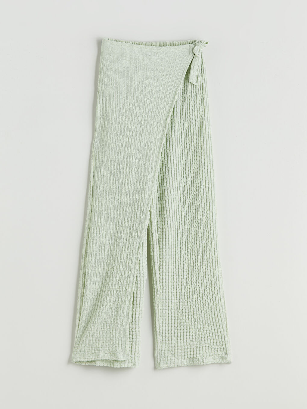 Yeşil Beli Lastikli Kız Çocuk İspanyol Paça Tayt