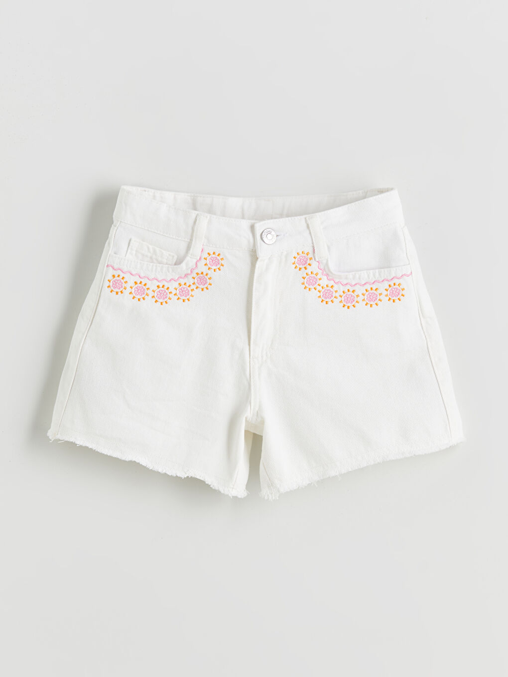 Floral Girl's Jean Shorts -S5QM84Z4-QVK