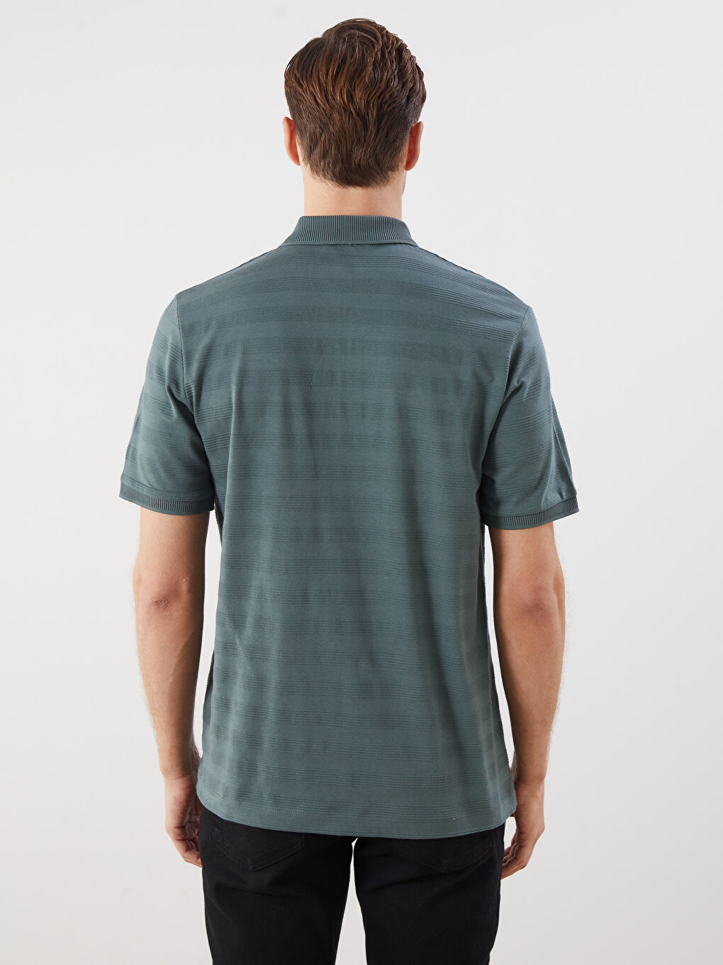 Polo Neck Striped Men's T-Shirt -S5QM94Z8-ZCD