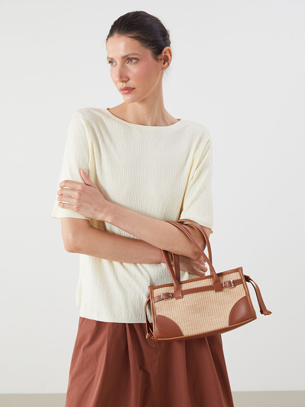 Removable Strapped Women's Shoulder Bag -S5QN51Z8-CR8
