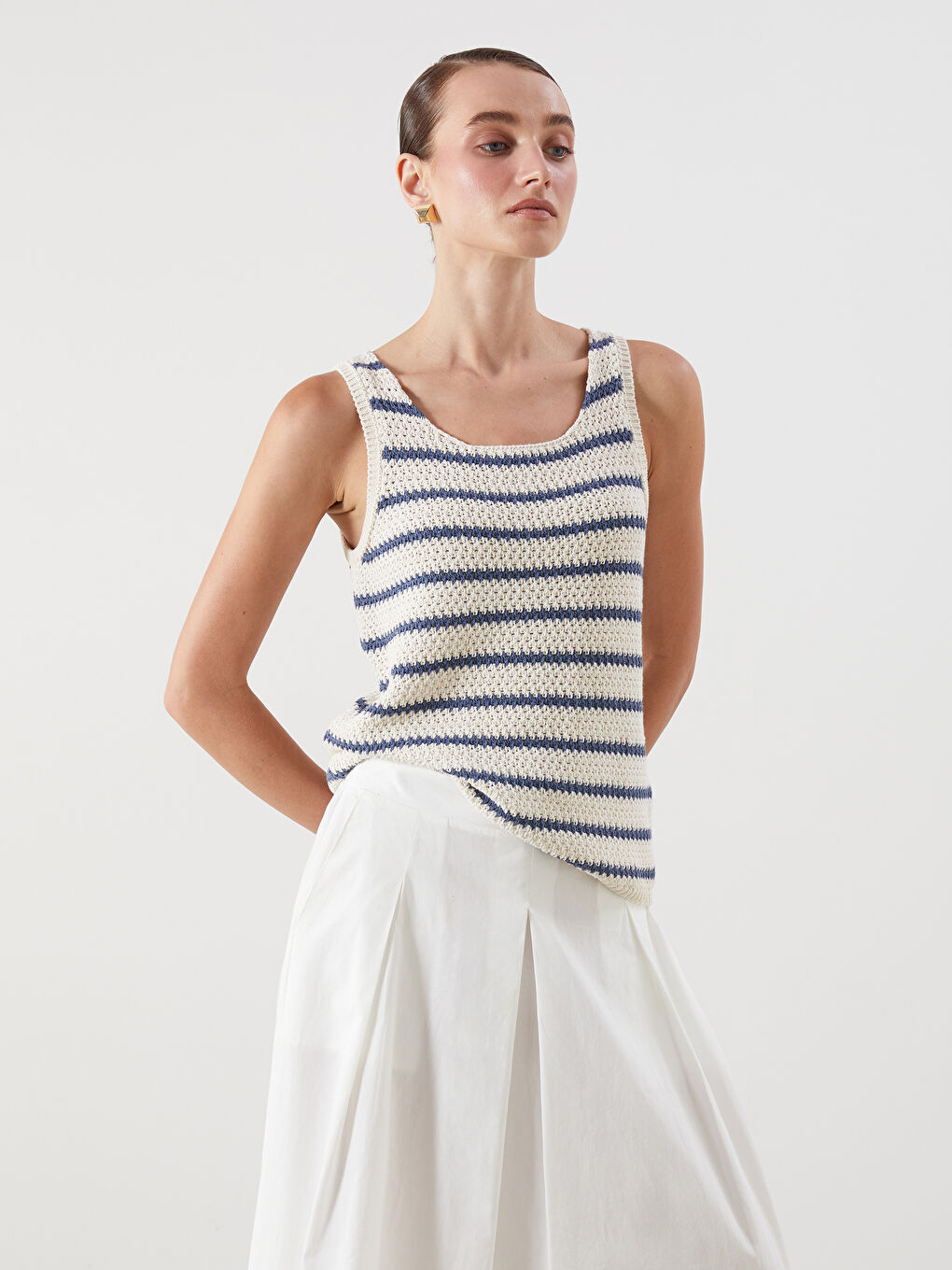 Woman BLUE Tank Top -S5QN68Z8-LEN