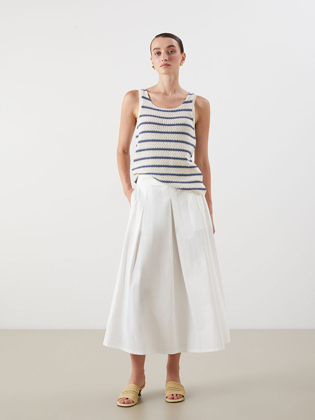 Woman BLUE Tank Top -S5QN68Z8-LEN