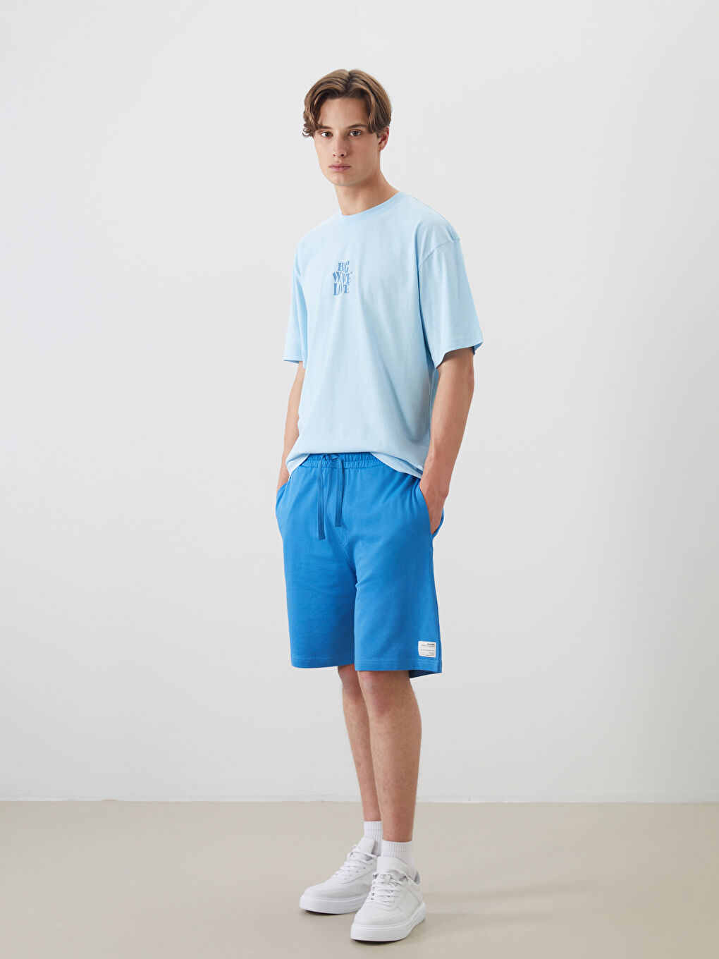 Standard Fit Printed Men's Shorts -S5QN75Z8-ZSZ