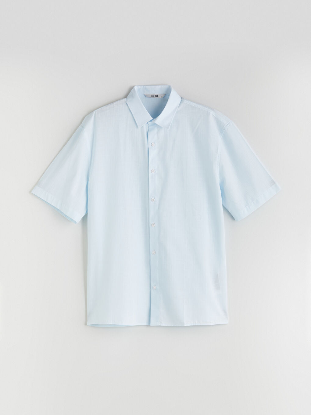 XSIDE Comfortable Fit Short Sleeved Poplin Men's Shirt -S5QN86Z8-QVX