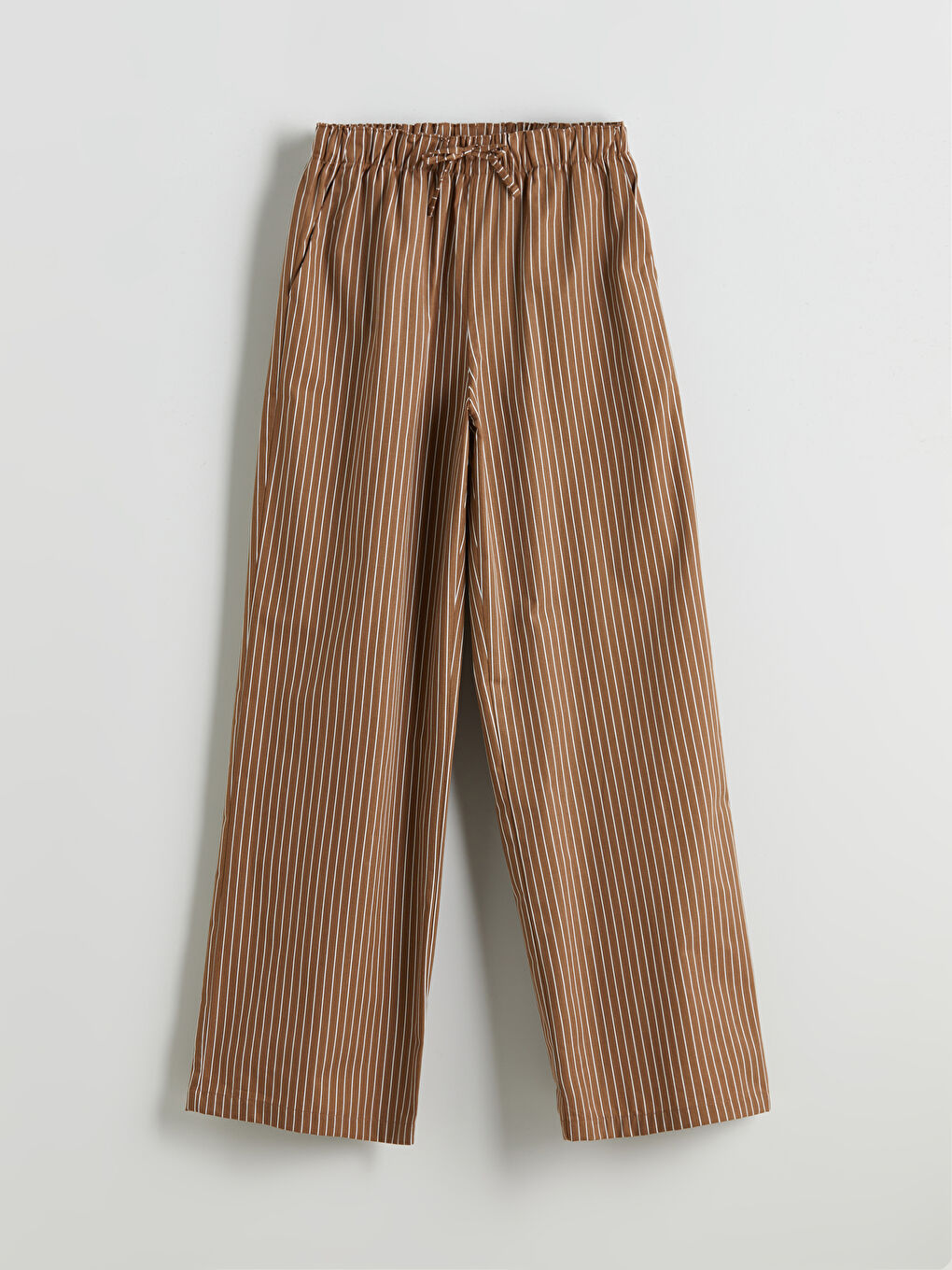 XSIDE Elasticated Waist Striped Wide Leg Women's Trousers -S5QO01Z8-LEW