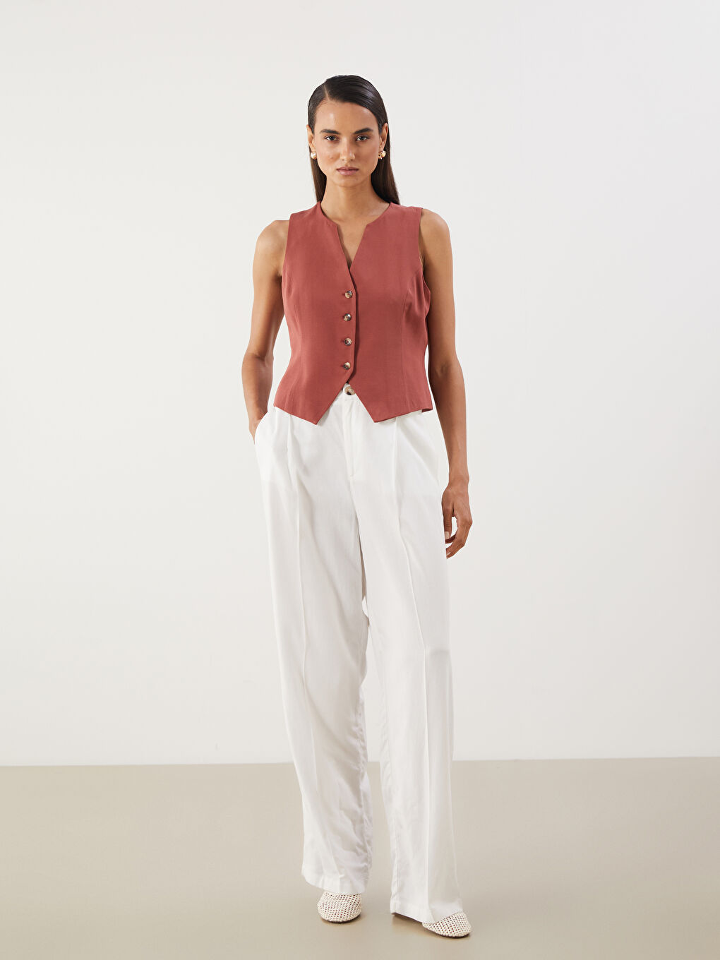 Woman RED Suit Waistcoat -S5QO17Z8-H2X