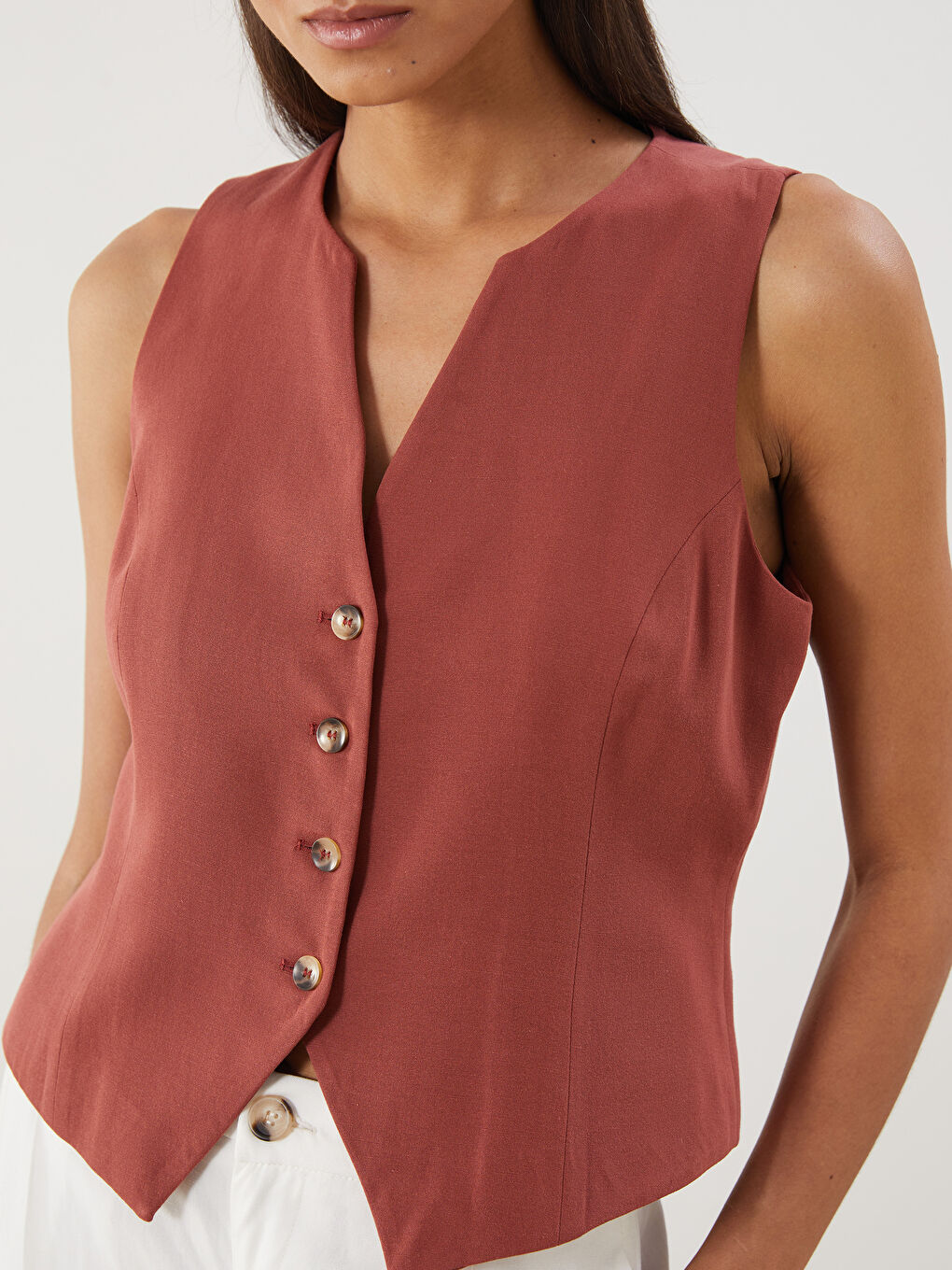 Woman RED Suit Waistcoat -S5QO17Z8-H2X