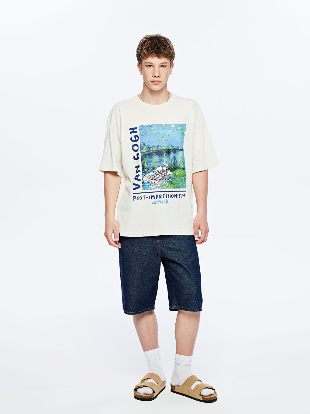 Man BEIGE T-Shirt -S5QO61Z4-FF5