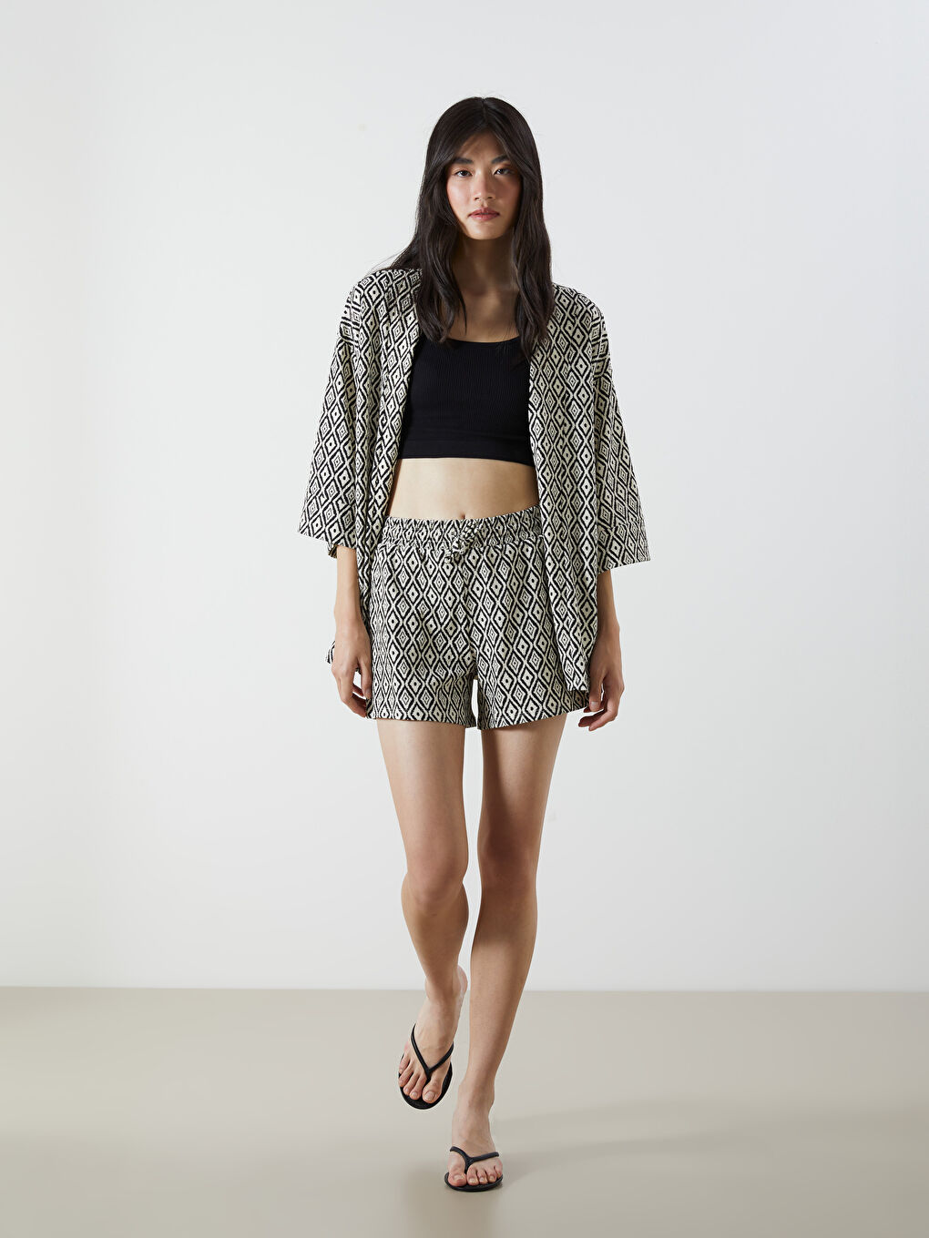 Elasticated Waist Patterned Women's Shorts