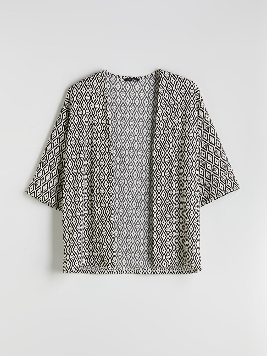 Shawl Collar Patterned Oversize Women's Kimono -S5QO63Z8-LQJ