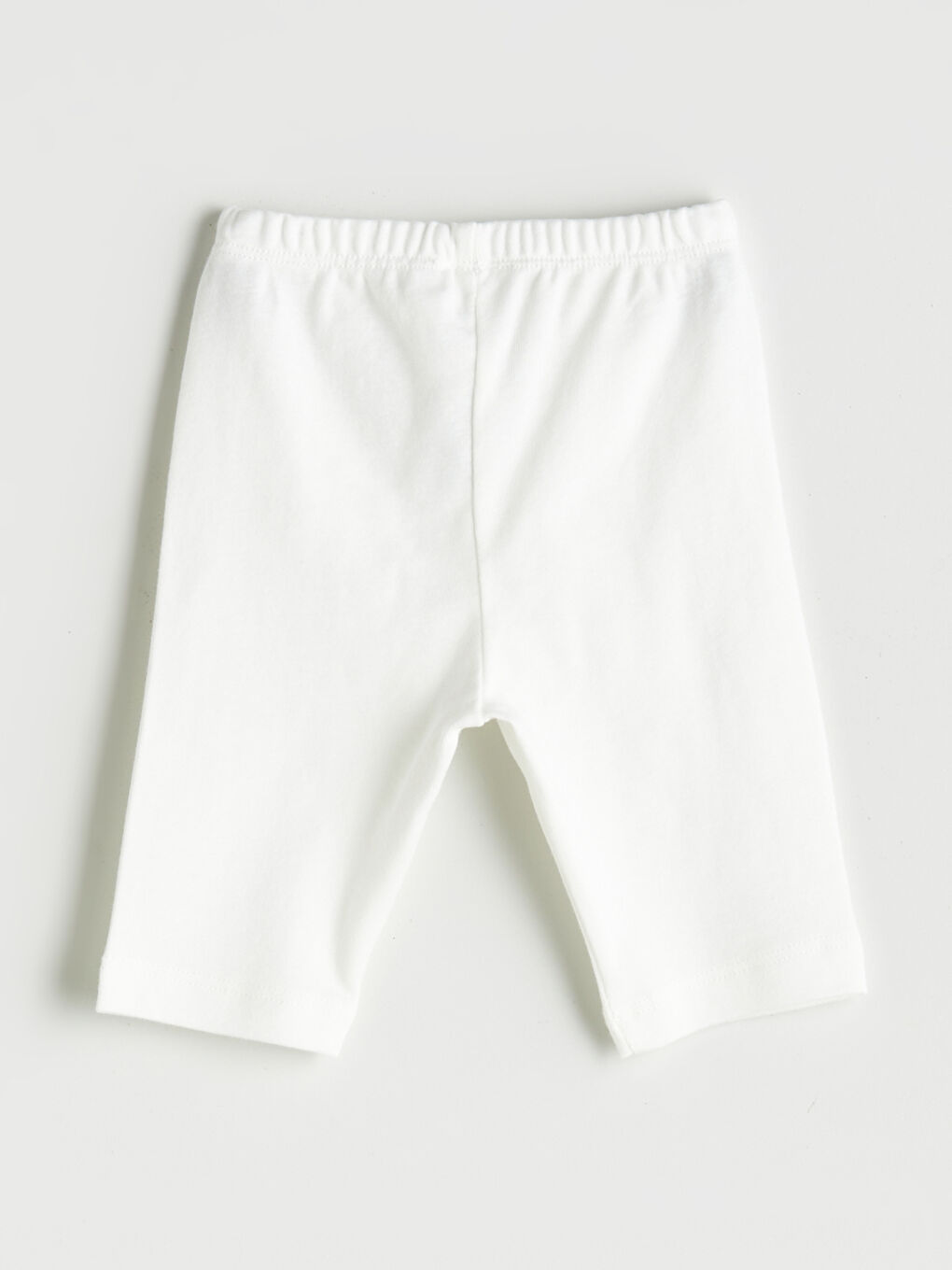 Ekru Beli Lastikli Kız Bebek Tayt-1