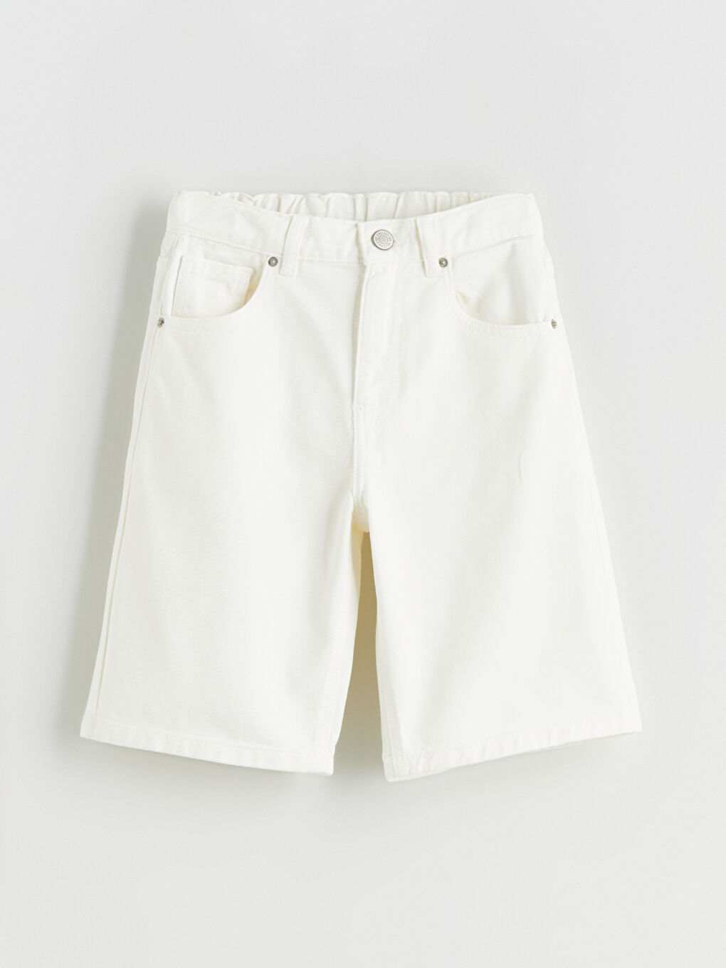 Ekru Basic Erkek Çocuk Jean Şort