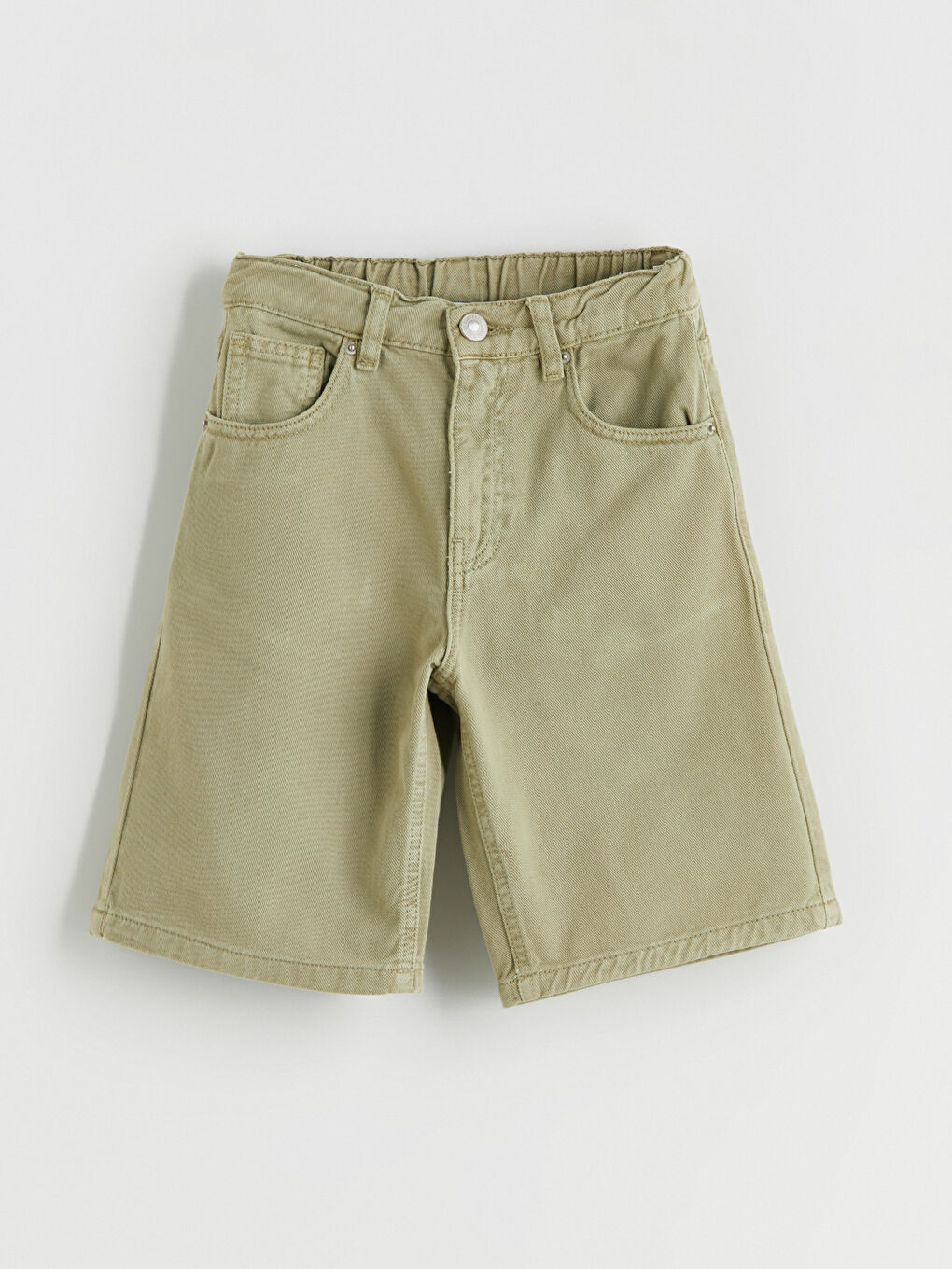 Yeşil Basic Erkek Çocuk Jean Şort