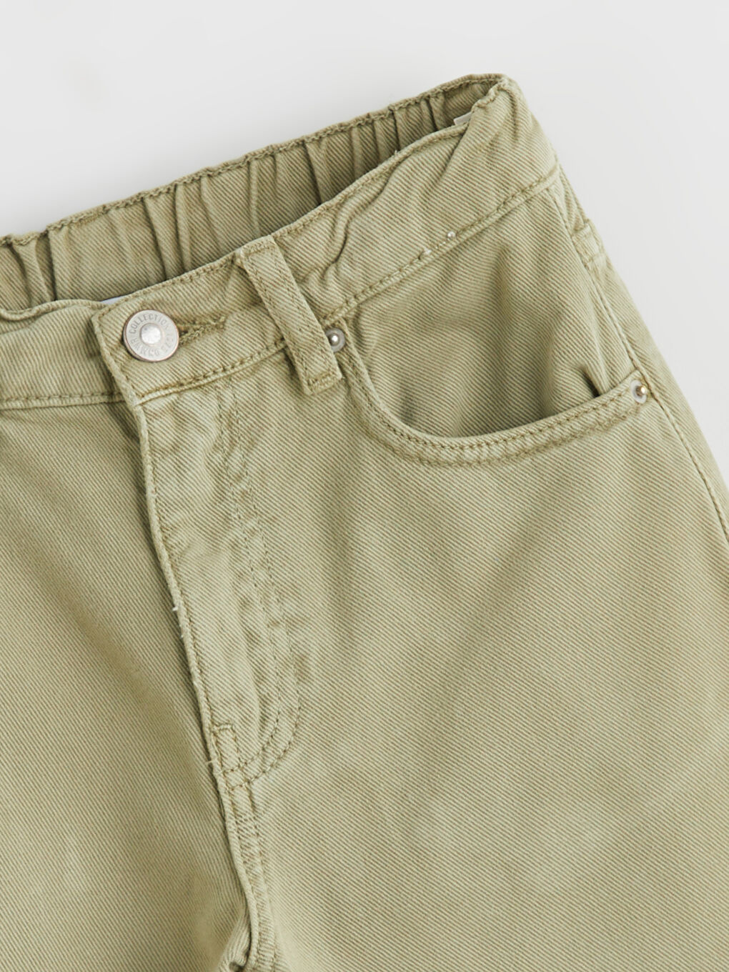 Yeşil Basic Erkek Çocuk Jean Şort-1