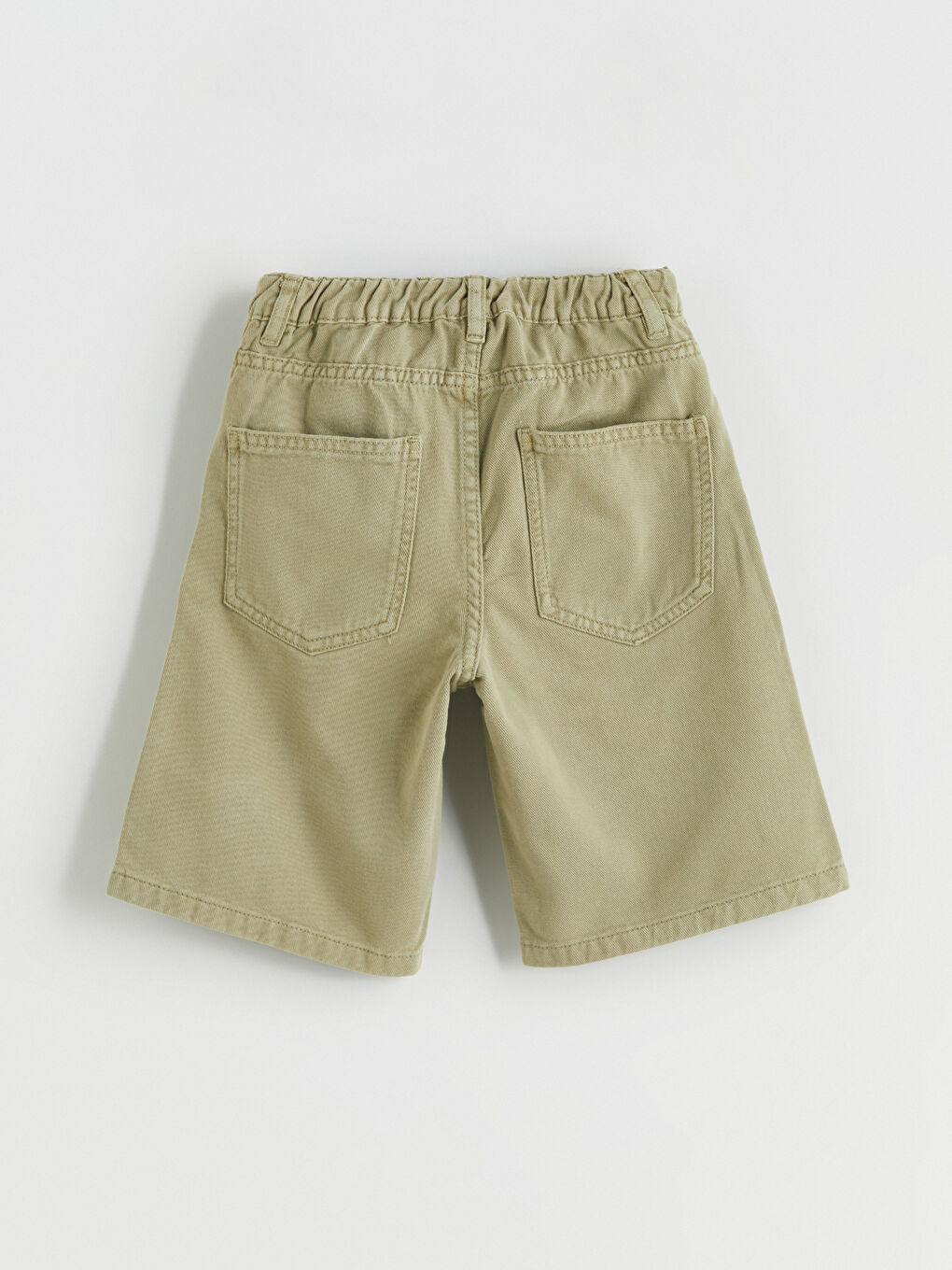 Yeşil Basic Erkek Çocuk Jean Şort-2