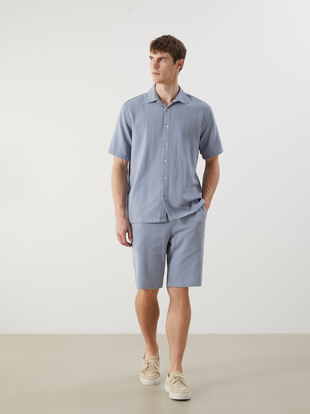 LCW Vision Regular Fit Linen-Look Men's Shorts -S5QP21Z8-UCK