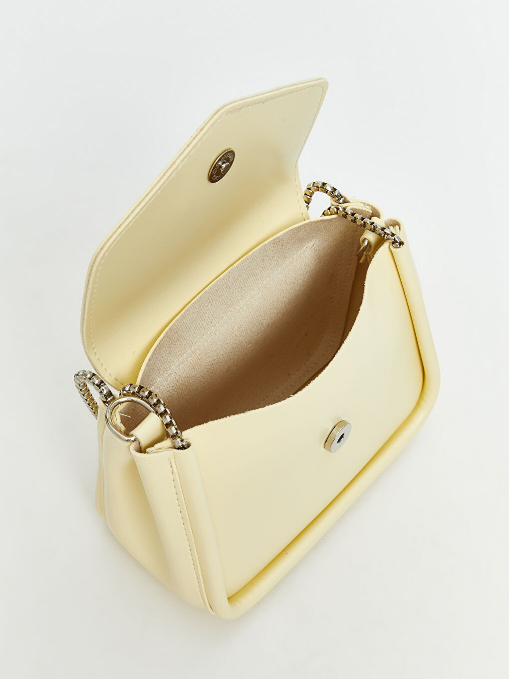 Sarı Deri Görünümlü Kadın Omuz Çantası-2