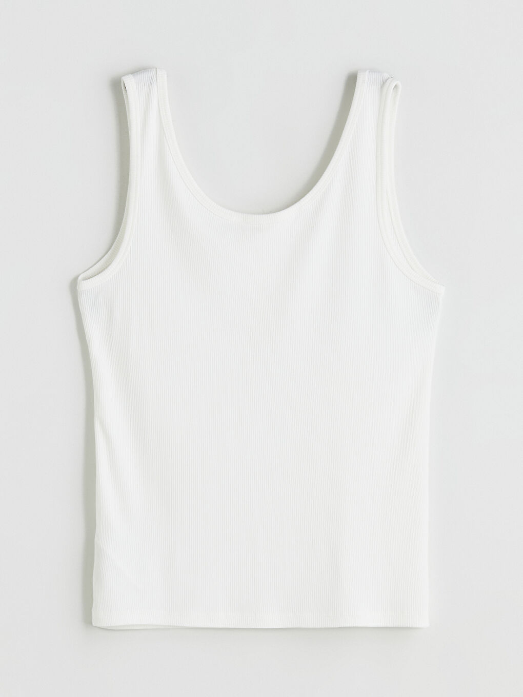 Ekru U Yaka Dokulu Kadın Pijama Üstü-5