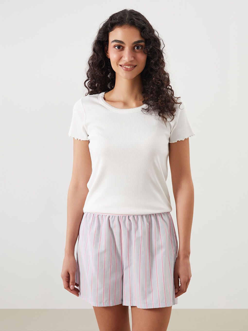 Woman ECRU Pyjama Top -S5QP93Z8-FDU