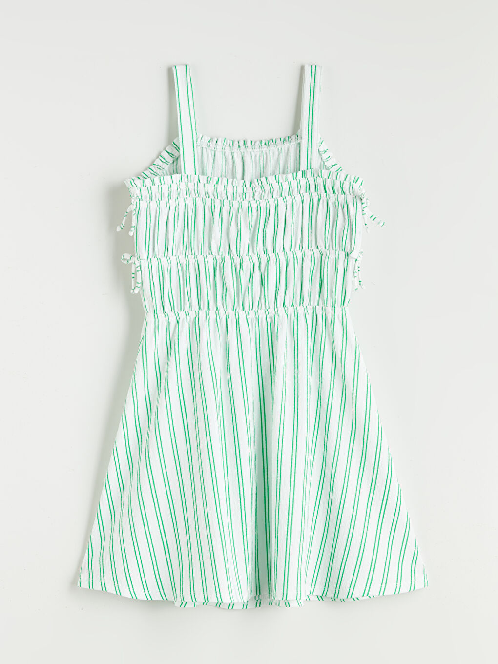 Square Collar Striped Girls' Dress -S5QP99Z4-LJX