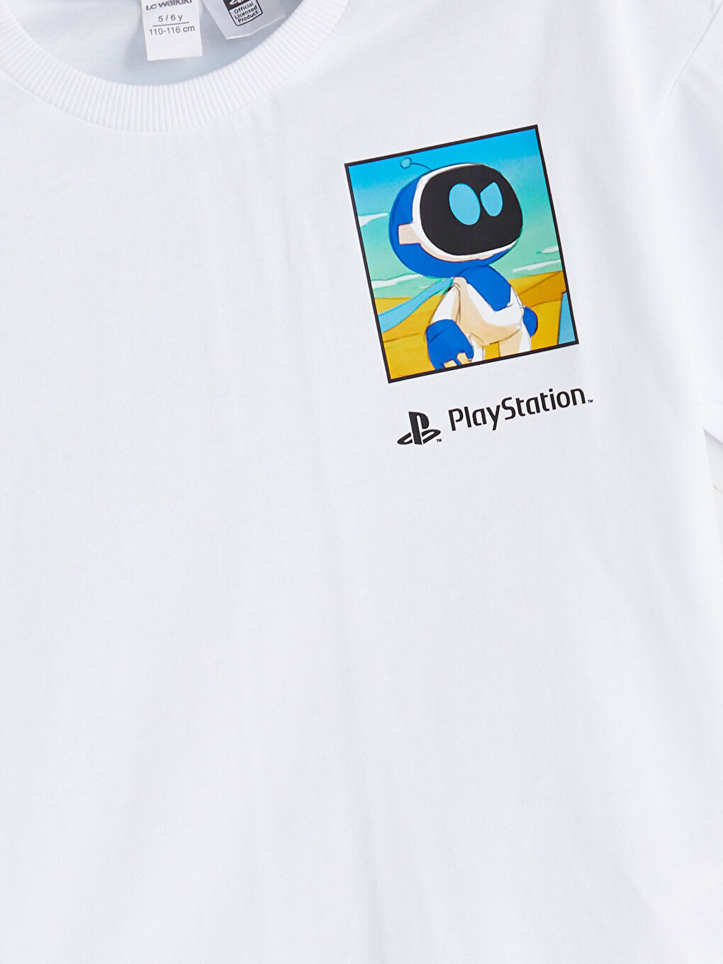 Beyaz Rahat Kalıp PlayStation Baskılı Erkek Çocuk Tişört-2