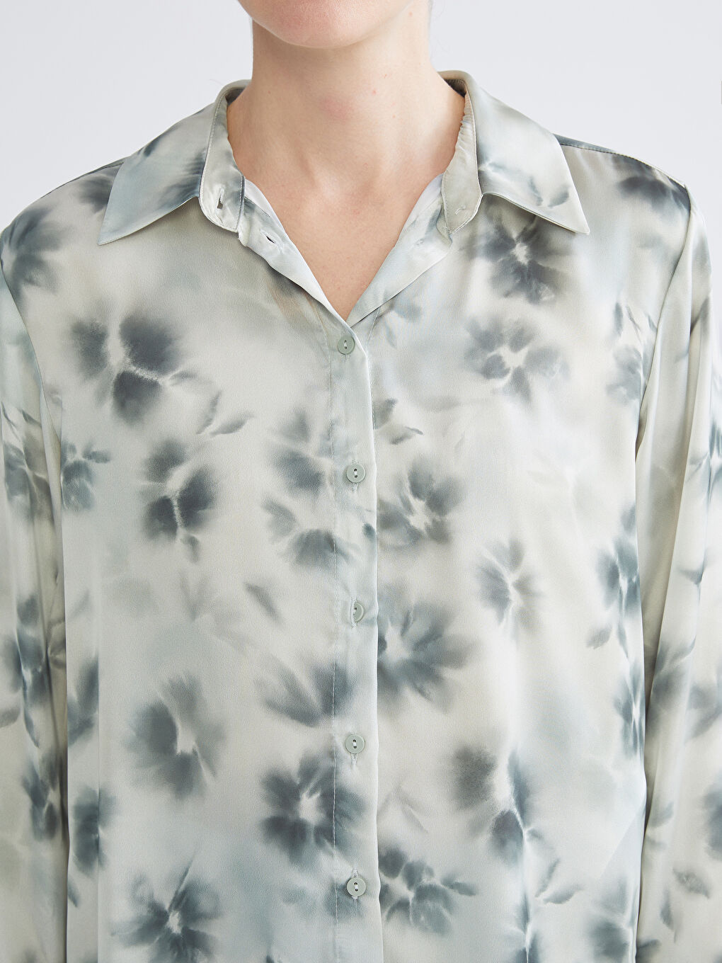 قميص ستان أوفراسايز للسيدات بنقشة تاي داي-2