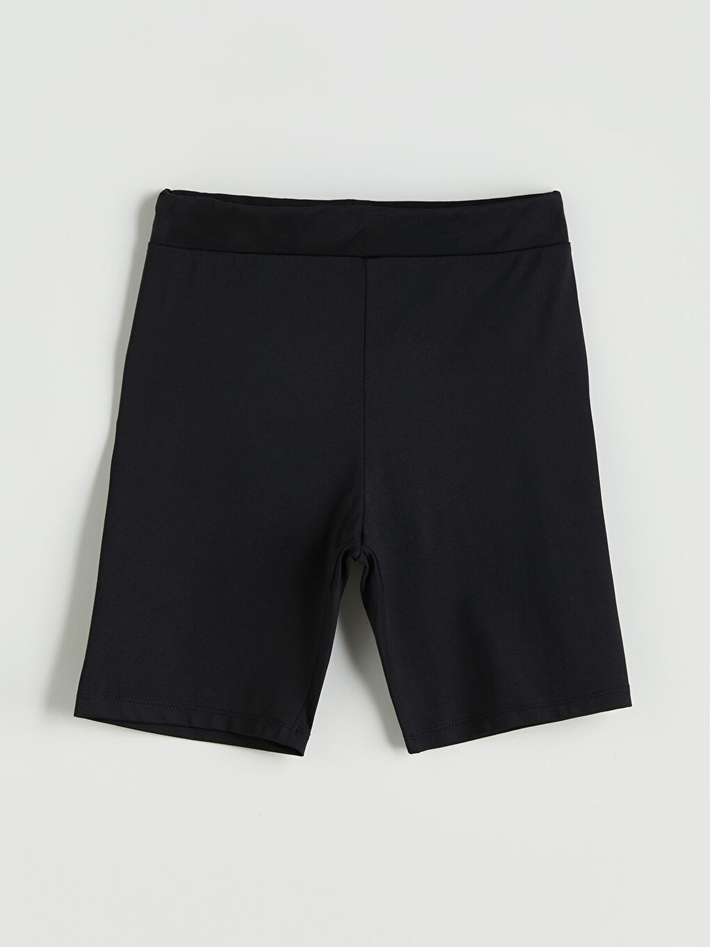 Siyah Beli Lastikli Kız Çocuk Kısa Tayt