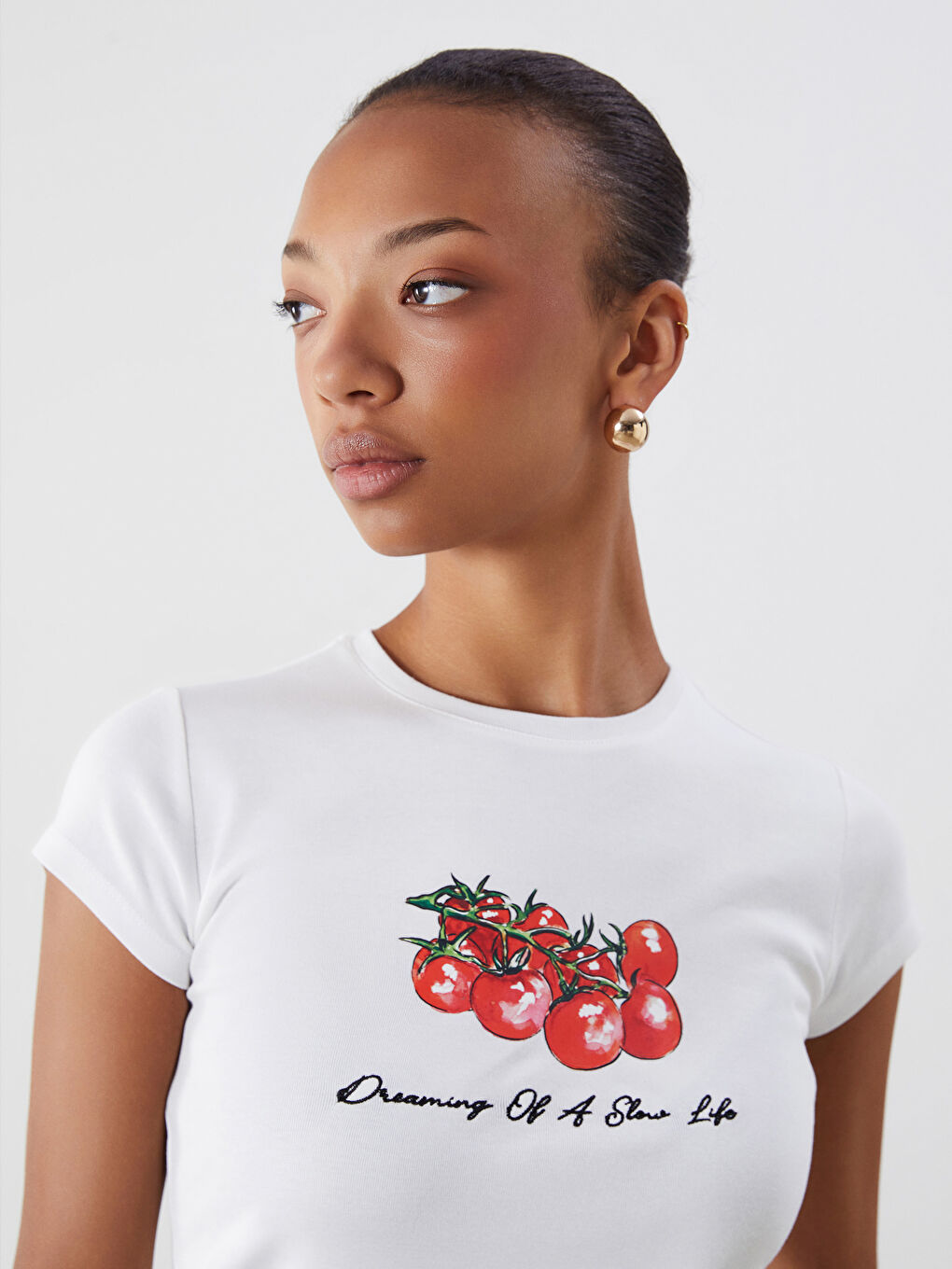 LCW Vision Crew Neck Printed Women's T-Shirt -S5QQ29Z8-R9J