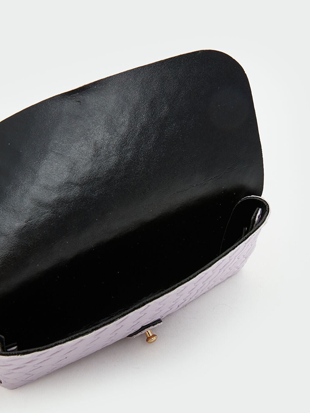 Lila Deri Görünümlü Kroko Desenli Kadın Cüzdan-2