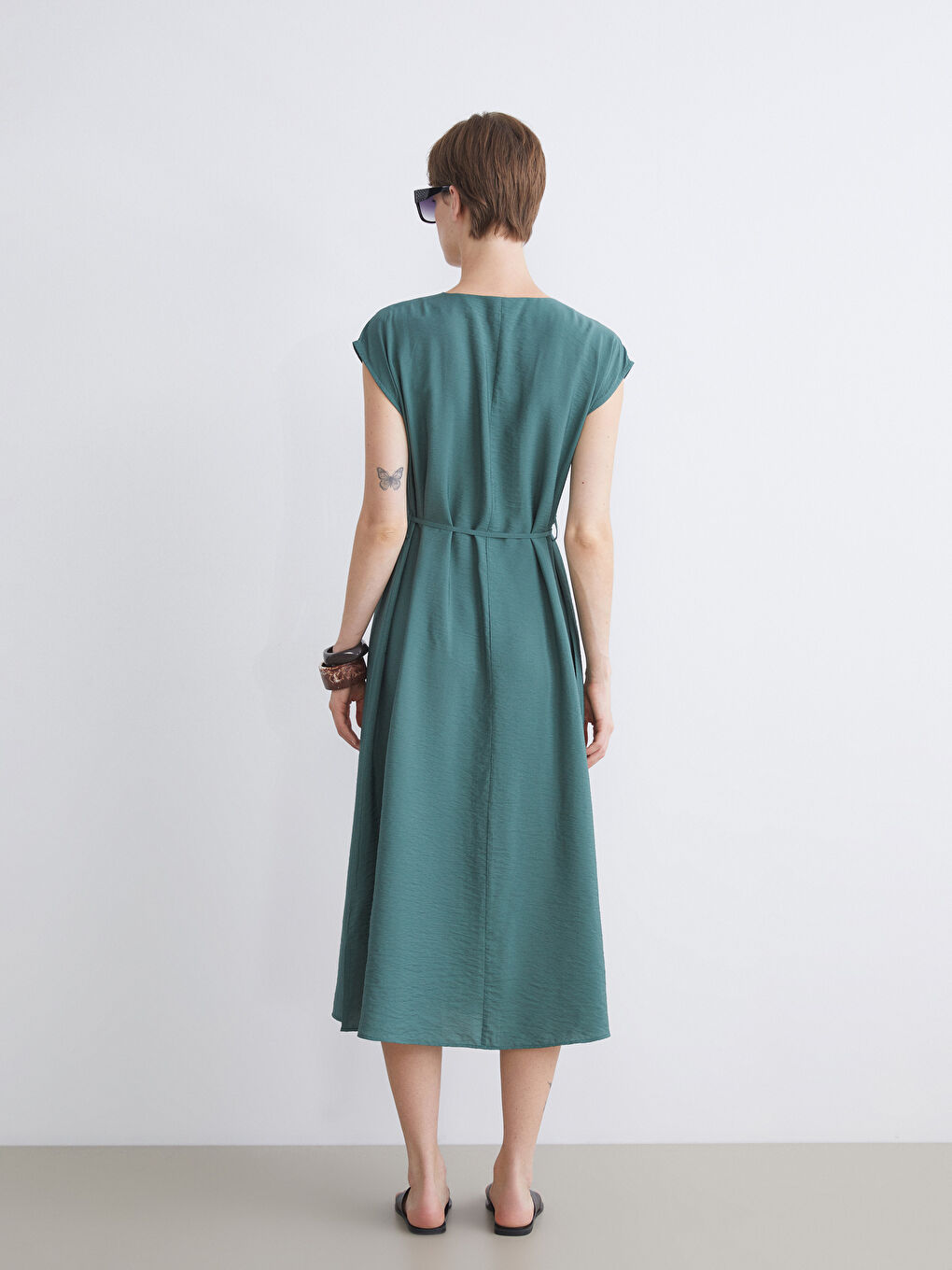 LCWAIKIKI Classic Woman GREEN Dress -S5QQ40Z8-MKD
