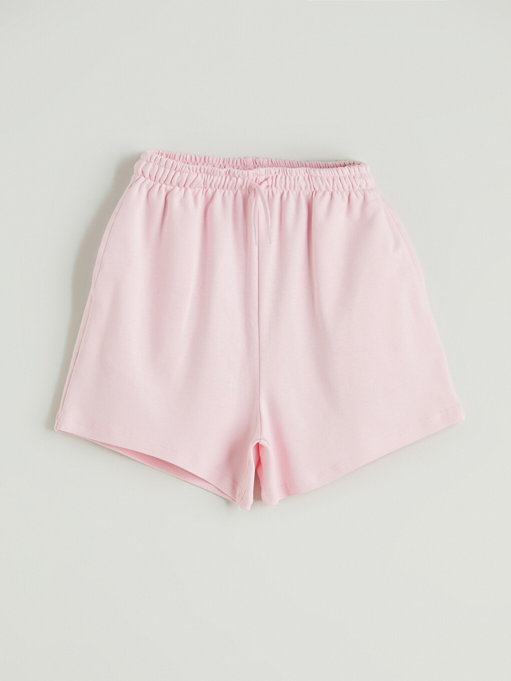 Pembe Beli Lastikli Kız Çocuk Şort